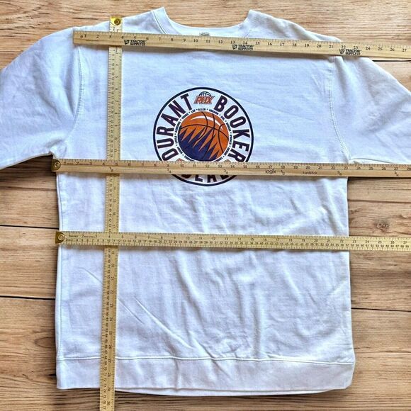NBA Phoenix Suns Team Print White Soft Long Crewneck Sweatshirt Women's XL NWOT - Picture 5 of 9